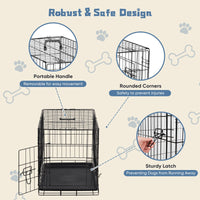 HKM-1080637 Single Door Dog Cage - Available in 24 inch and 30 inch Sizes