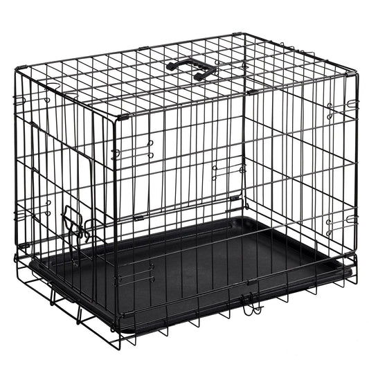 HKM-1080637 Single Door Dog Cage - Available in 24 inch and 30 inch Sizes