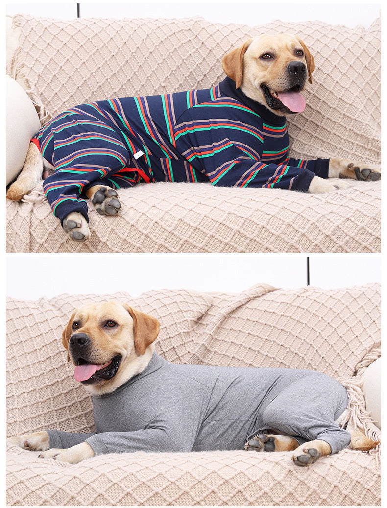 HKM-1080765 Cozy Cotton Four-Legged Dog Pajamas for Comfort and Style
