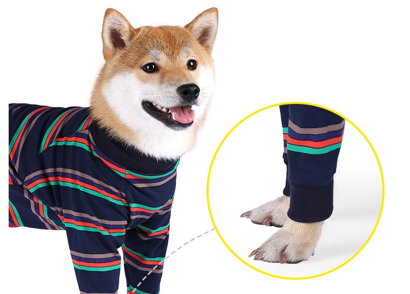 HKM-1080765 Cozy Cotton Four-Legged Dog Pajamas for Comfort and Style