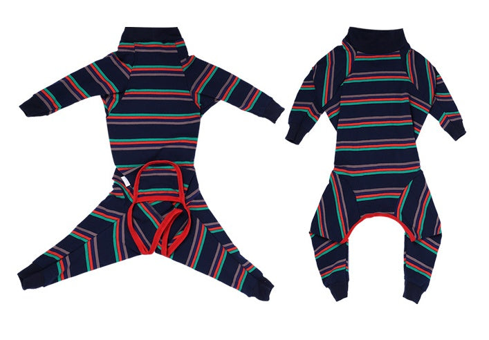 HKM-1080765 Cozy Cotton Four-Legged Dog Pajamas for Comfort and Style