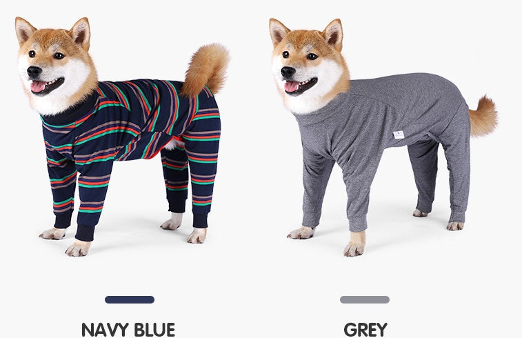 HKM-1080765 Cozy Cotton Four-Legged Dog Pajamas for Comfort and Style