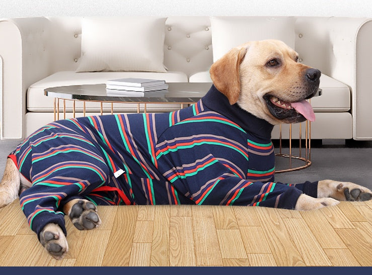 HKM-1080765 Cozy Cotton Four-Legged Dog Pajamas for Comfort and Style