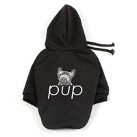 HKM-1081661 Cotton Black Dog Hoodie in Various Sizes - Stylish Ins-Style Pet Clothing