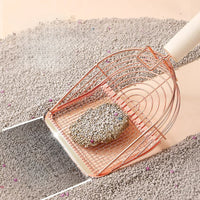 HKM-1082045 Stainless Steel Cat Litter Scoop with Comfortable Grip and Long Handle