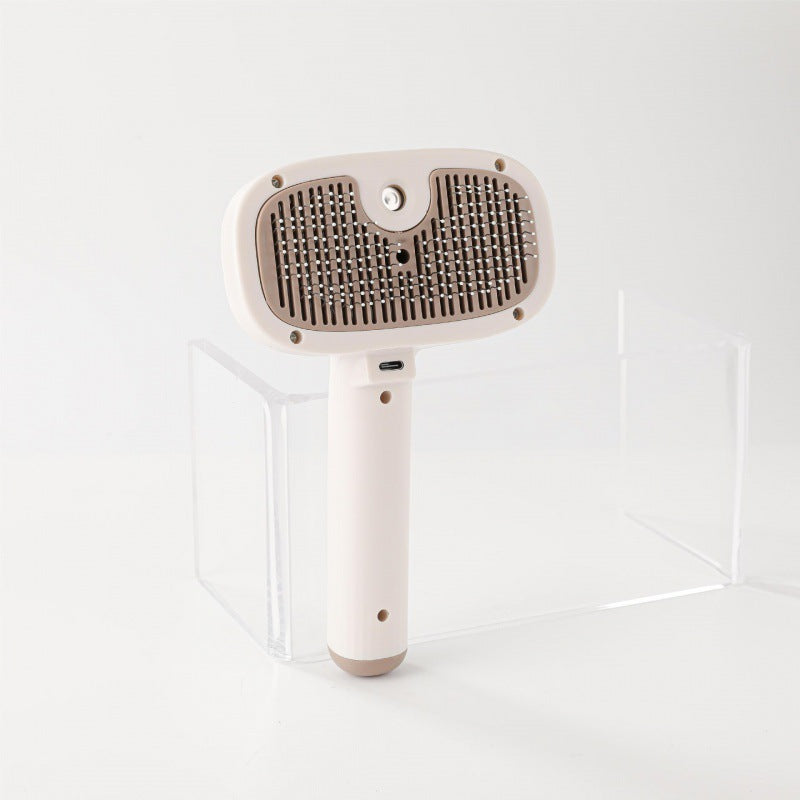 HKM-1082173 Pet Napping Spray Comb for Effortless Hair Removal - Cherry Pink & Ivory White