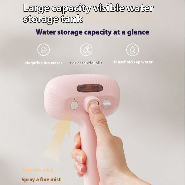 HKM-1082173 Pet Napping Spray Comb for Effortless Hair Removal - Cherry Pink & Ivory White