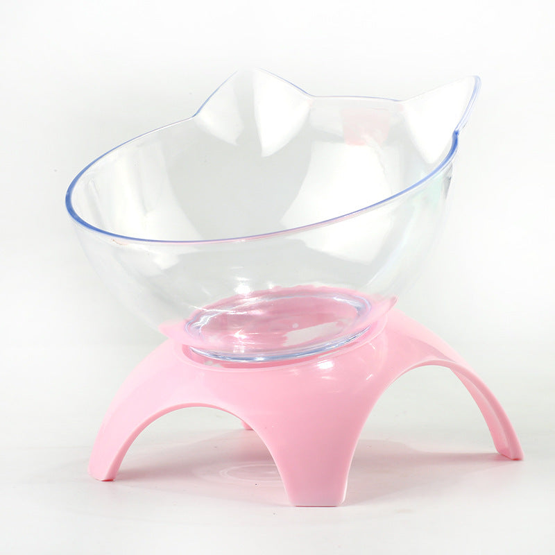 HKM-1082557 Removable and Washable Multi-Purpose Plastic Cat Bowl in White, Blue, and Pink