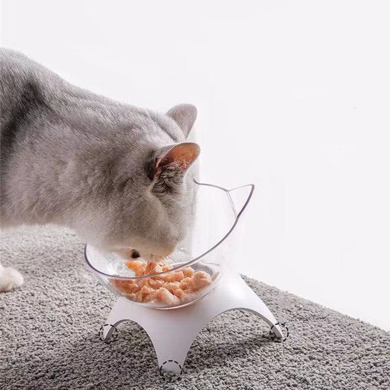 HKM-1082557 Removable and Washable Multi-Purpose Plastic Cat Bowl in White, Blue, and Pink
