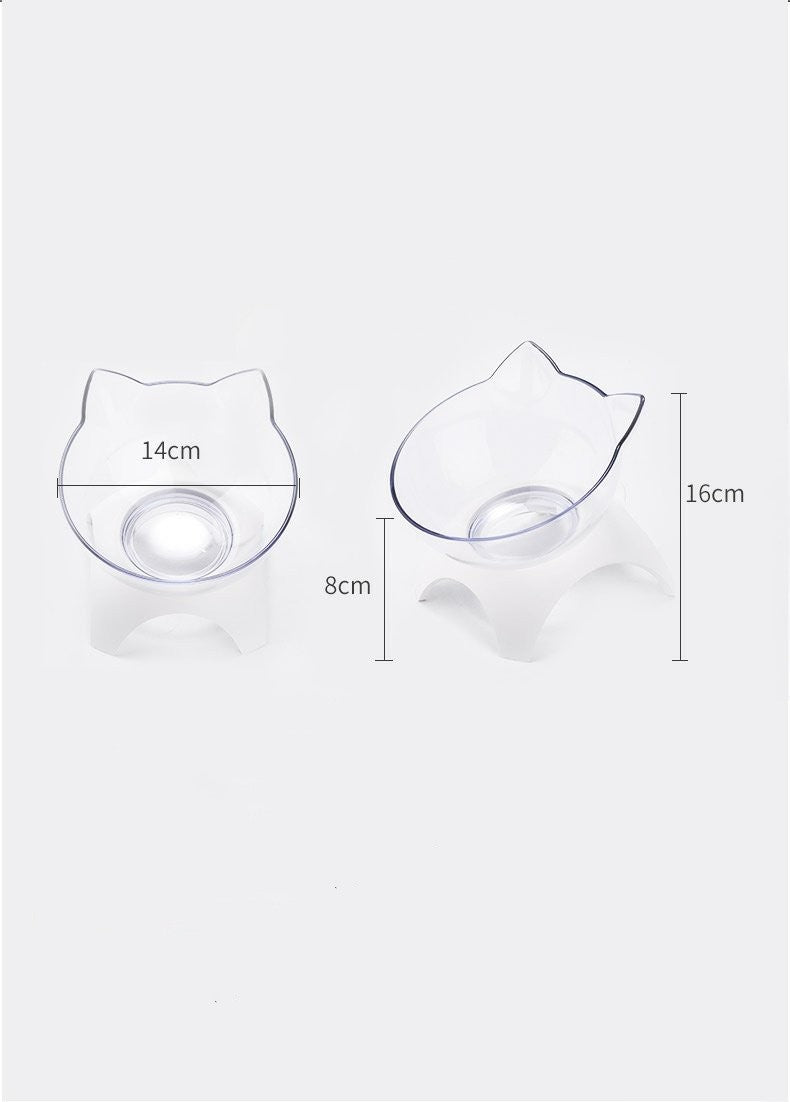 HKM-1082557 Removable and Washable Multi-Purpose Plastic Cat Bowl in White, Blue, and Pink