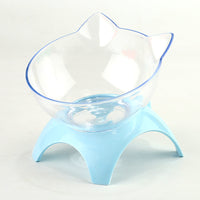 HKM-1082557 Removable and Washable Multi-Purpose Plastic Cat Bowl in White, Blue, and Pink