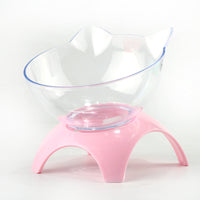 HKM-1082557 Removable and Washable Multi-Purpose Plastic Cat Bowl in White, Blue, and Pink