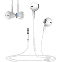 HKM-108307 3.5mm Wired In-Ear Headphones with Microphone and Volume Control for iPhone and Samsung