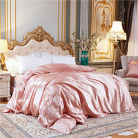 HKM-108307 Sophisticated Summer Bare Ice Silk Quilt Cover Set - Multiple Elegant Colors Available