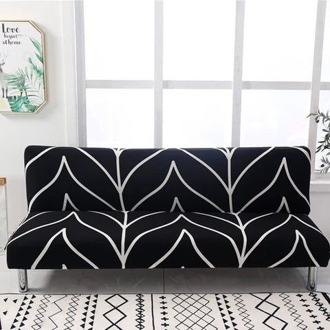 HKM-108371 Convertible Sofa Bed Slipcover in Modern Stripes - Sizes S and L Available