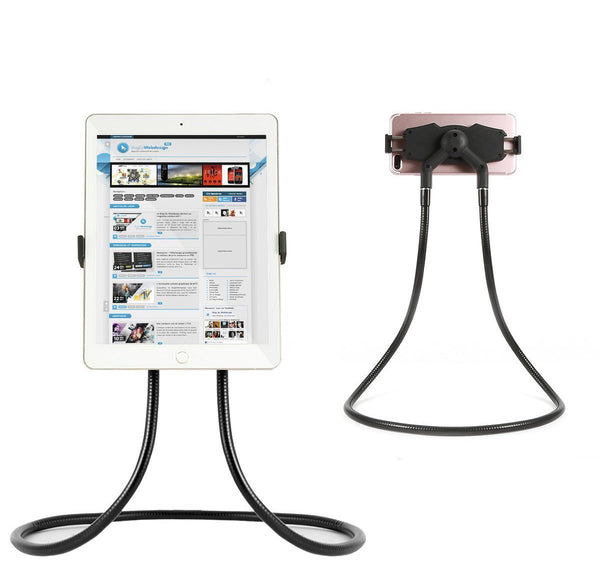 HKM-108371 Lazy Rotating Neck Selfie Stand for Smartphones and Tablets, 4.5 to 7.48 Inches