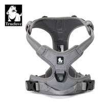 HKM-1085629 Reflective Padded Nylon Dog Harness with Adjustable Straps and Dual Leash Attachment Points