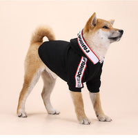 HKM-108563 Cozy Cotton Sweater for Small and Medium-Sized Dogs in Black and Red