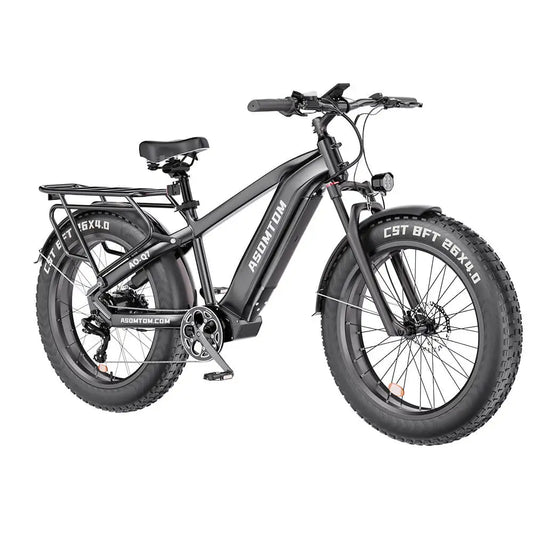 HKM-108627 Aluminum Alloy Electric Bike with 48V Battery, 15Ah, 7-Speed, 20" Fat Tires, Central Motor, Disc Brakes, 30-50km/h Speed