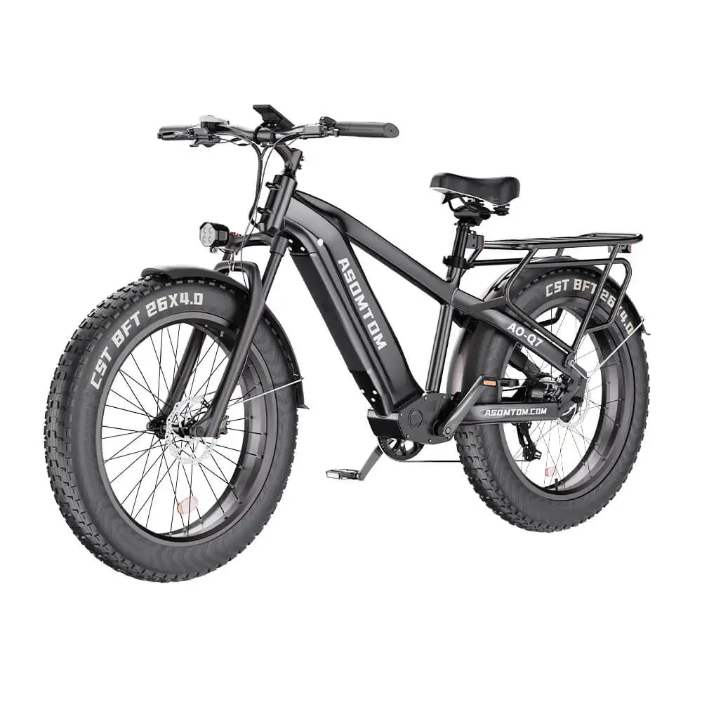 HKM-108627 Aluminum Alloy Electric Bike with 48V Battery, 15Ah, 7-Speed, 20" Fat Tires, Central Motor, Disc Brakes, 30-50km/h Speed