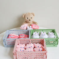 HKM-1087165 Portable Plush Sounding Toys - Pork Belly, Little White Rabbit & Shell Designs