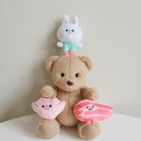 HKM-1087165 Portable Plush Sounding Toys - Pork Belly, Little White Rabbit & Shell Designs