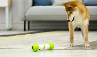 HKM-1087933 Electric Automatic Dog Toy - Happy Bone Design, TPR-ABS Material, Green Color, Anti-Boring Fun
