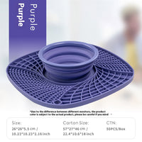 HKM-1088317 Silicone Folding Dog Snack Placemat - Slow Feed Design in Multiple Colors
