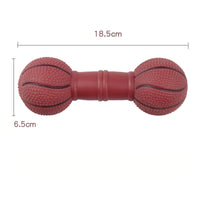HKM-1089597 Squeaky Football Dumbbell Dog Chew Toy, Non-Toxic PVC, Soft & Fun Design