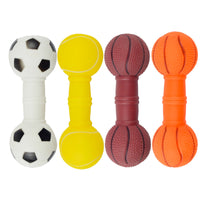 HKM-1089597 Squeaky Football Dumbbell Dog Chew Toy, Non-Toxic PVC, Soft & Fun Design