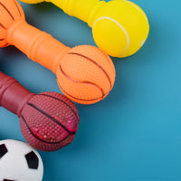 HKM-1089597 Squeaky Football Dumbbell Dog Chew Toy, Non-Toxic PVC, Soft & Fun Design