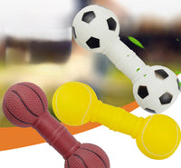 HKM-1089597 Squeaky Football Dumbbell Dog Chew Toy, Non-Toxic PVC, Soft & Fun Design