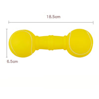 HKM-1089597 Squeaky Football Dumbbell Dog Chew Toy, Non-Toxic PVC, Soft & Fun Design