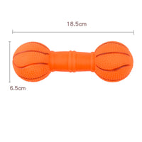 HKM-1089597 Squeaky Football Dumbbell Dog Chew Toy, Non-Toxic PVC, Soft & Fun Design