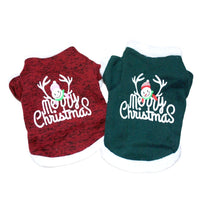 HKM-1090493 Christmas-Themed Polar Fleece Dog Apparel in Red, Green, and Snowman Styles