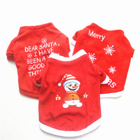 HKM-1090493 Christmas-Themed Polar Fleece Dog Apparel in Red, Green, and Snowman Styles