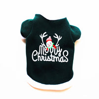 HKM-1090493 Christmas-Themed Polar Fleece Dog Apparel in Red, Green, and Snowman Styles