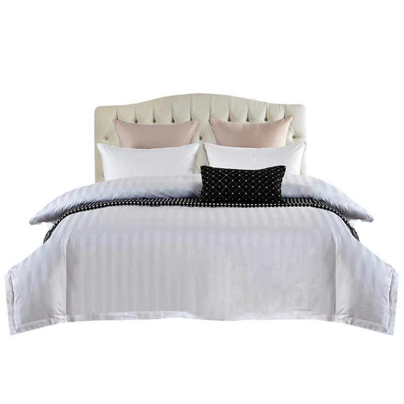 HKM-109139 Cotton Hotel Quilt Cover Set for Bed and Breakfast Comfort