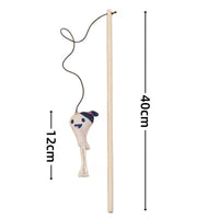 HKM-1092925 Cute Plush Pumpkin Halloween Cat Teaser Stick - 40cm, Multiple Designs Available