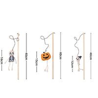 HKM-1092925 Cute Plush Pumpkin Halloween Cat Teaser Stick - 40cm, Multiple Designs Available