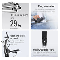 HKM-109331 Portable Lightweight Joystick Controller for Wheelchair - 20km Driving Range, 6km/h Speed, 120kg Max Load