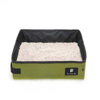 HKM-109459 Portable Folding Cat Litter Box for Travel - Waterproof Oxford Cloth, Easy to Clean and Store
