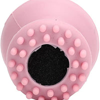HKM-1095357 Foaming Pet Bath Brush with Shampoo Dispenser - Soft Rubber Shower Scrubber for Dogs and Cats, Portable and Easy to Clean