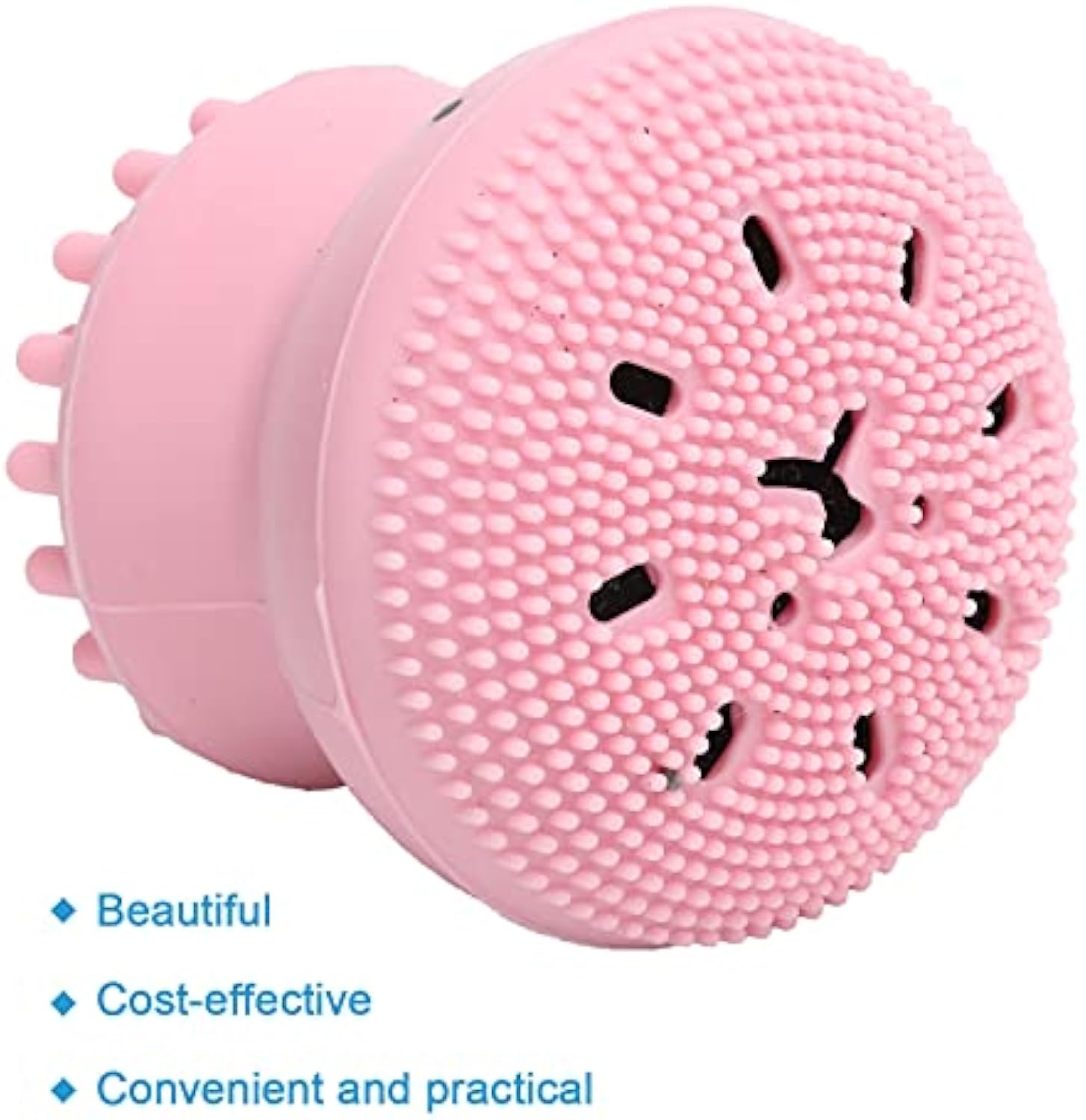 HKM-1095357 Foaming Pet Bath Brush with Shampoo Dispenser - Soft Rubber Shower Scrubber for Dogs and Cats, Portable and Easy to Clean