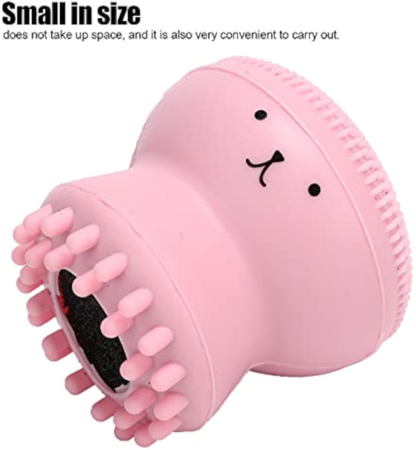 HKM-1095357 Foaming Pet Bath Brush with Shampoo Dispenser - Soft Rubber Shower Scrubber for Dogs and Cats, Portable and Easy to Clean