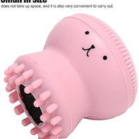HKM-1095357 Foaming Pet Bath Brush with Shampoo Dispenser - Soft Rubber Shower Scrubber for Dogs and Cats, Portable and Easy to Clean