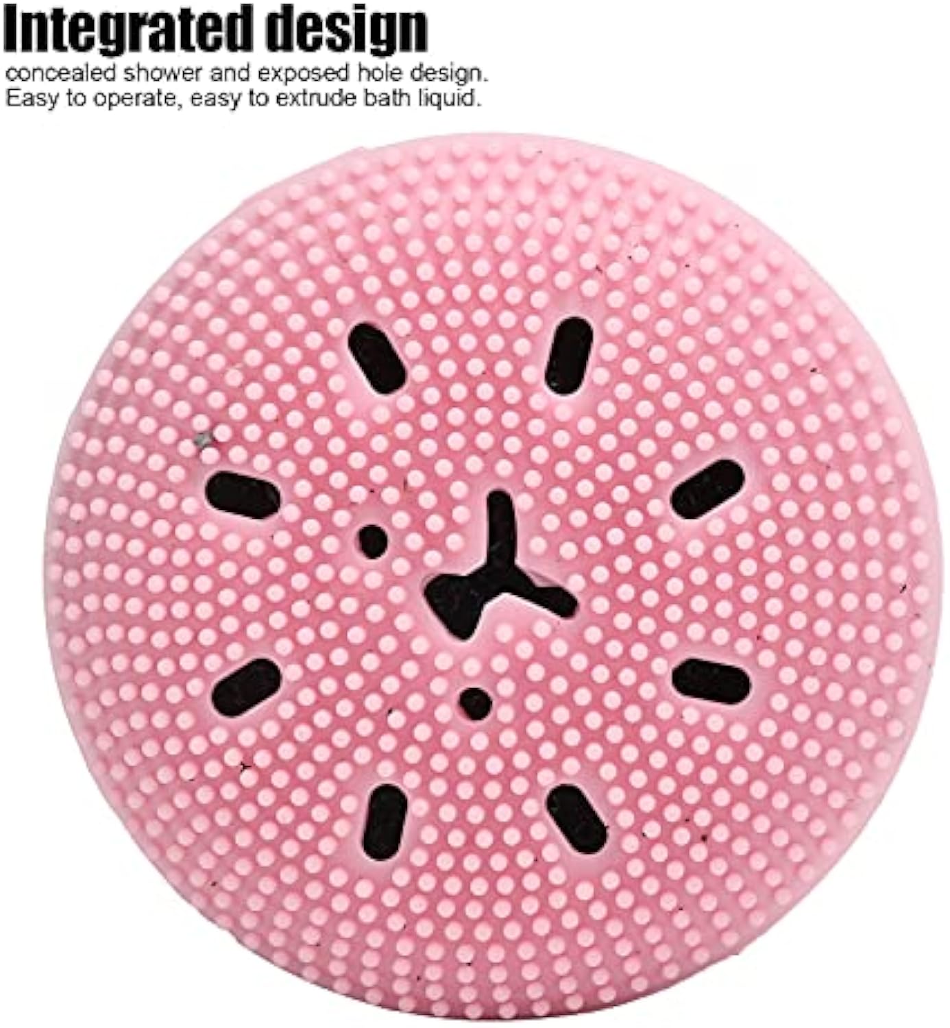 HKM-1095357 Foaming Pet Bath Brush with Shampoo Dispenser - Soft Rubber Shower Scrubber for Dogs and Cats, Portable and Easy to Clean
