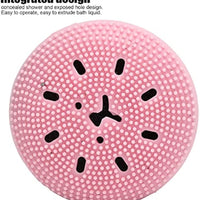 HKM-1095357 Foaming Pet Bath Brush with Shampoo Dispenser - Soft Rubber Shower Scrubber for Dogs and Cats, Portable and Easy to Clean