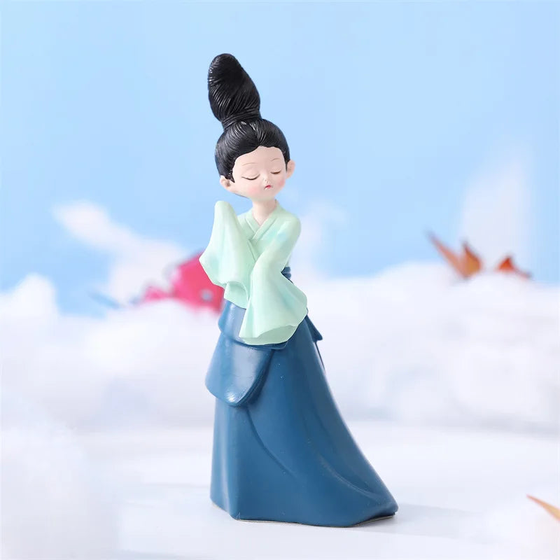 HKM-109587 Antique Inspired PVC Action Figure of Chinese Beauty Lady