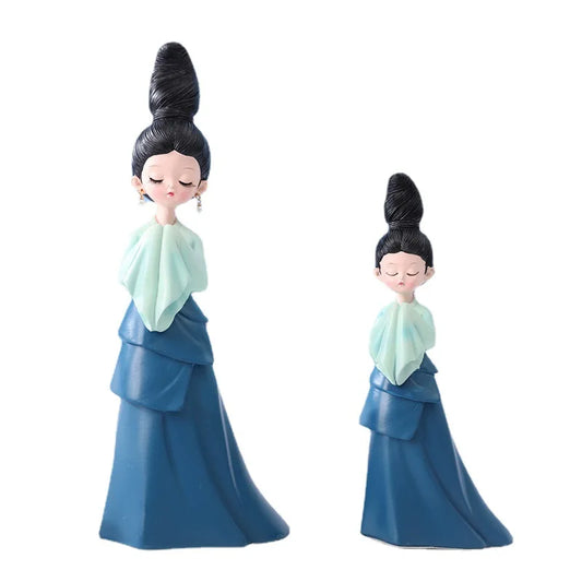 HKM-109587 Antique Inspired PVC Action Figure of Chinese Beauty Lady